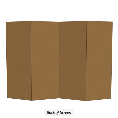 4 ft. Short White Temporary Cardboard Folding Screen - 4 Panels - size: 4 ft Short - 4 Panel