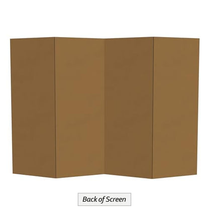 4 ft. Short White Temporary Cardboard Folding Screen - 4 Panels - size: 4 ft Short - 4 Panel