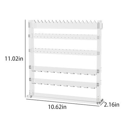 Acrylic Jewelry Holder Stand, Necklace Earring Ring Organizer Stand, Multi-Use Jewelry Storage Rack for Dresser Tabletop Nightstand Bedside Desk (Clear)