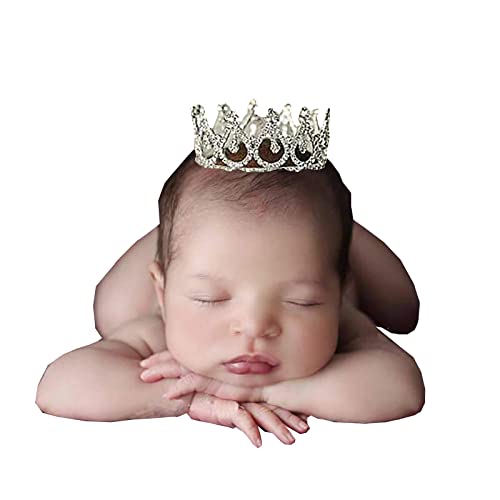 Infant Baby Girl Boy Crown Photo Shoots Headband for Newborn Crystal Princess Party Headwear Photography Props - color: Crown 6