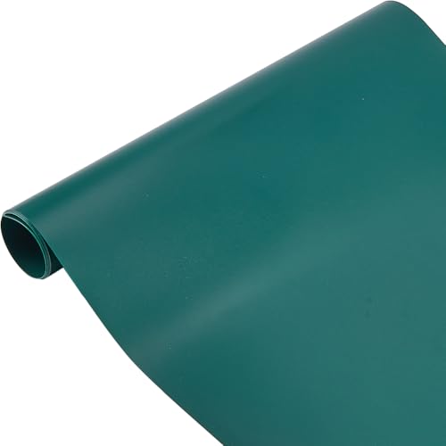 GORGECRAFT Dark Green Photography Backdrop PVC Background Vinyl 1.3 Yard 15.8 Inch Waterproof Solid Color Matte Flat Lay Photo Studio Props for Food Product Portrait Pet Cosmetics Jewelry Shooting - color: Dark Green