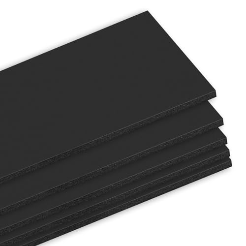 Mat Board Center Premium Black Foam Core Board - 24x36 Inches, 3/16" Thick - 10 Pack, Acid-Free - Ideal for Mounting, Crafts, Art, and Presentations - color: Black, size: 24x36