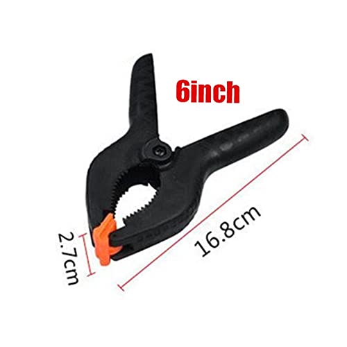 Woodworking Spring Clamps 3/4/6/9Inch Plastic Nylon Carpentry Clip Wood Fixing Tools Photo Studio Background Pipe Clamp(6inch) - size: 6inch