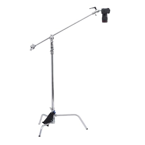 Kupo 40" C-Stand Overhead Shooting Kit 2, Professional Overhead Rig with Turtle Base for Photography and Video Flat Lay Food and Product Shooting with Heavy-Duty Studio Grip Components (KS744212) - color: Silver, size: Overhead Shooting Kit 3