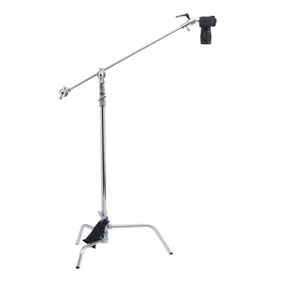 Kupo 40" C-Stand Overhead Shooting Kit 2, Professional Overhead Rig with Turtle Base for Photography and Video Flat Lay Food and Product Shooting with Heavy-Duty Studio Grip Components (KS744212) - color: Silver, size: Overhead Shooting Kit 3