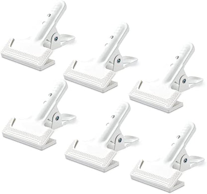 Backdrop Spring Clamps 6 Pack Large Heavy Duty Photography Backdrop 4" Clips for Background Backdrops Stand, Woodworking, Home Improvement (White)