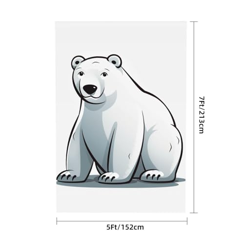 Polar Bear Backdrop Background for Photography 5x7ft Photobooth Professional Photo Backdrop Curtains Video Photography Studio Photo Backgrounds Banner Booth Background Screen Parties - color: Polar Bear