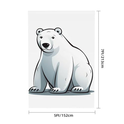 Polar Bear Backdrop Background for Photography 5x7ft Photobooth Professional Photo Backdrop Curtains Video Photography Studio Photo Backgrounds Banner Booth Background Screen Parties - color: Polar Bear