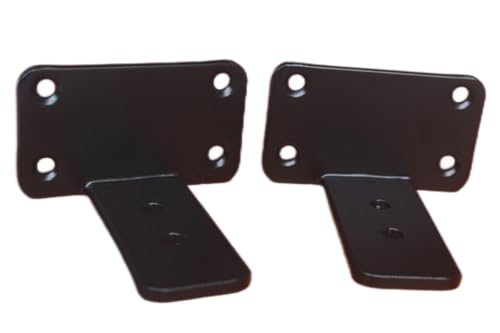 2 Pack - 4 inch Black Hidden L Shelf Bracket (1/5 Inch Thicked) Iron Floating Shelf Brackets Rustic Industrial Metal Brackets for Shelf Support - size: 4 Inch, style: Black 2 Pack