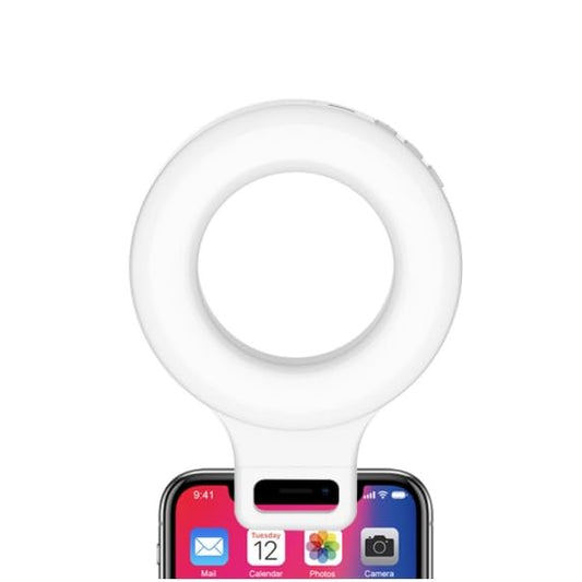 Selfie Ring Light,Rechargeable Portable Clip-on Selfie Fill Light with 60 LEDs,3 Models & 5 Level Brightness for iPhone/Android Smartphone Laptop for Photography,Meetings,Makes up,Tiktok,Live Stream.