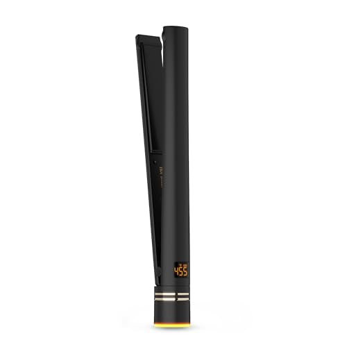 HOT TOOLS Pro Artist Black Gold Ionic 1 Inch Flat Iron - Use as Straightener for Sleek Straight Hair or Use Rounded Edges for Shiny Curls and Waves, Stylist-Preferred Styles - size: 1 Inch (Pack of 1)