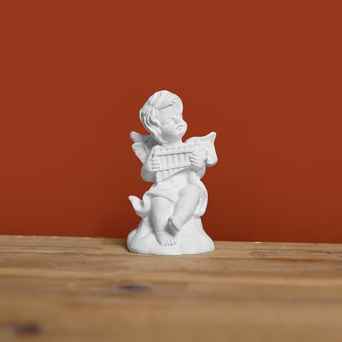 Mini Nordic Resin Roman Column, Greek Sculptural Angel Display, Photo Props, Candle Holder, Sketching Art Teaching Tools (Angel (Panpipe) - 6.5cm) - color: Angel (Panpipe) - 6.5cm