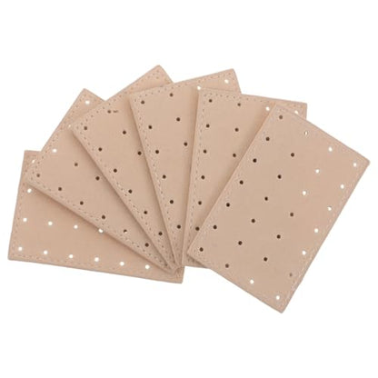 BESPORTBLE 6PCS Earring Organizer Boards: Portable Multi Hole Fabric Pegboard Display Stand Ear Studs Display Holder Earring Showcase Board for Travel Home