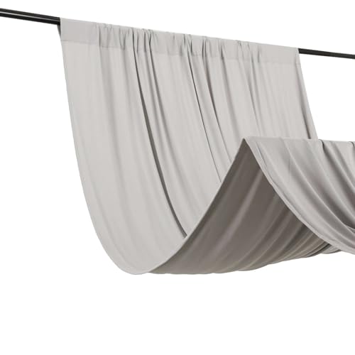 Efavormart 5ft x 10ft Silver 4-Way Stretch Spandex Backdrop Curtain, Wrinkle-Free Shimmering Stage Panel for Modern Disco and Festive Holiday Decor - color: Silver, size: 5ftx10ft
