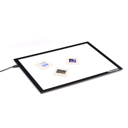 Photomyne A4 Slide Viewer | Light Pad Backlight | Negative Viewer | Film Negatives & Old Slides Scanning Light Box | Hands-Free Ultra-Thin Ultimate Brightness (Includes USB Adapter) - Black - style: Scanning