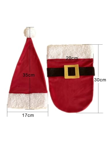 Christmas Newborn Baby Photo Shoot Props Outfits Crochet Clothes Santa Claus Red Hat Pants Photography Props - color: Big Red