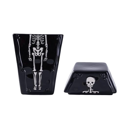 Halloween Ceramic Coffin Cookie Jar