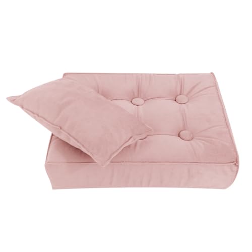 EUBUY Newborn Photography Prop Baby Bed Mattress, Newborn Baby Mini Matress with Posing Pillow - color: Pink