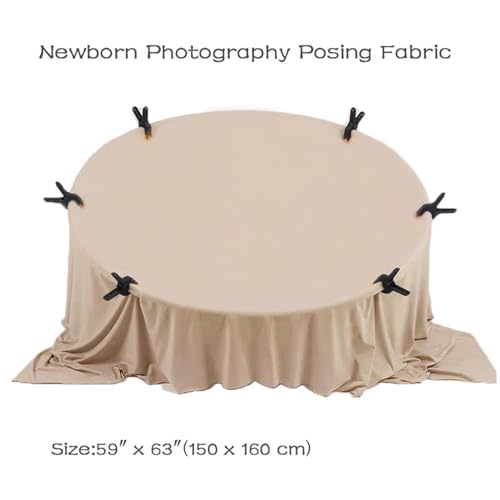 Orraphtstu Newborn Photography Posing Fabric Baby Beanbag Backdrop Props Stretch Blanket for Professional Studio Photoshoot (Beige) - color: Beige