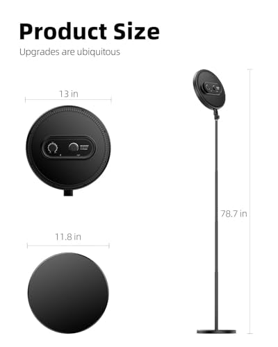 Weilisi Large Ring Light with 79" Stand, 6500K Professional Full-Screen Big Ring Light with Stand and Phone Holder, Selfie Light with Remote for Studio Video Photography, TikTok, YouTube, Live Stream