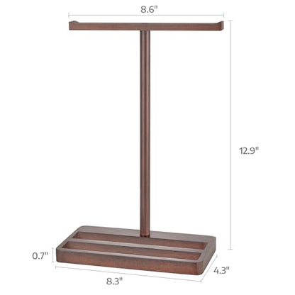Mkono Wooden Baseball Drip Necklace Organizer Holder, Championship Ring Display Holder, Softball Ring Holder Baseball Gifts for Boy Team Player Men Home Bedroom Decor