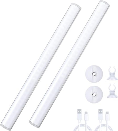 Benature LED Mirror Lights Portable Rechargeable Vanity Light 3 Brightness Touch Control Makeup Light for Bathroom Dressing Room 2 Packs - size: 2 Packs