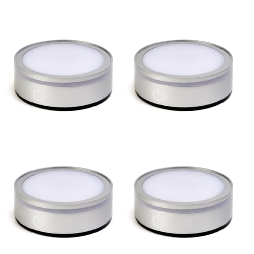 LED Light Base Lighted Display Stand for Crystal, 4 Pack Round Touch Control Light Stand, 7 Color Changing Display Base with USB Power, Illuminated Pedestal for Glass Crystal Spherical Artwork