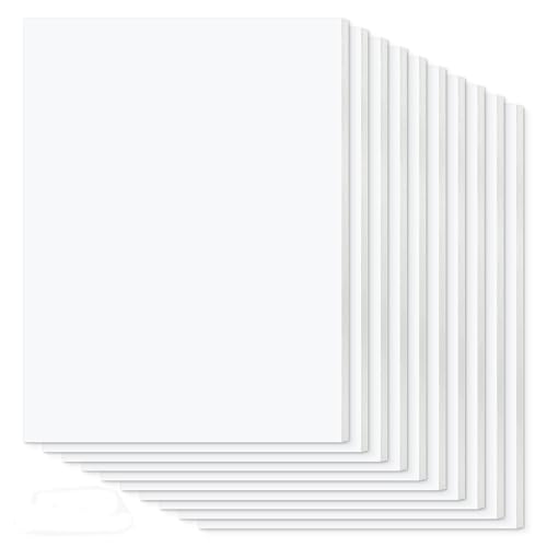 Mat Board Center Premium White Foam Core Board - 12x16 Inches, 3/16" Thick - 10 Pack, Acid-Free - Ideal for Mounting, Crafts, Art, and Presentations - color: White, size: 12x16