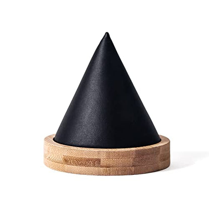Pangkeep Bamboo Cone Bracelet Display Stand for Show Selling (Black) - color: Black