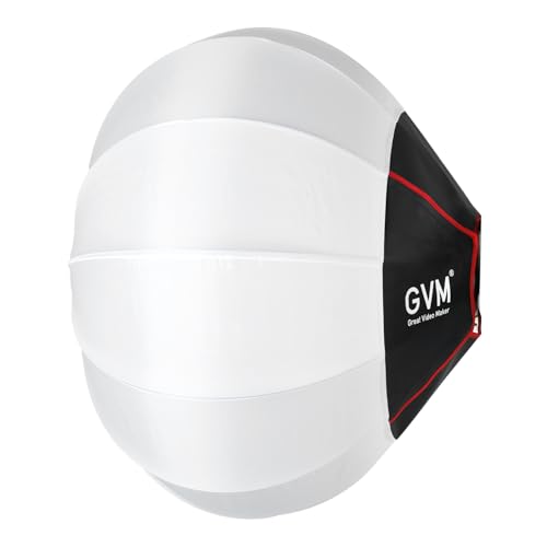 GVM Lantern Softbox Soft Light Modifier, 26inch, Quick-Setup Quick-Folding GVM Light Upgraded for GVM SD80D P80S SD300D SD200D SD200S ST200R ST100R PR150D PR150R and Other Bowens Mount Light - size: 65cm-softbox