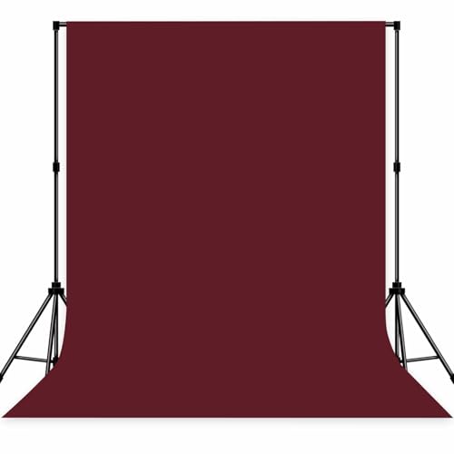 Photo Backdrop Wine Red Background Cloth Professional Photography 5x7ft Seamless Design to Eliminate Wrinkles Wedding Luxury Theme Decoration Art Exhibition Gallery Display - color: Wine red, size: 5x7ft