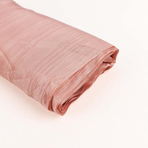 Efavormart 54" x10 Yards Dusty Rose Accordion Crinkle Taffeta Fabric Bolt for Wedding Birthday Party Dance Event Decoration - color: Dusty Rose
