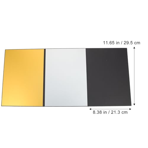 Folding Reflective Board for Photography A4 Tri-fold Light Diffuser and Reflector Panel for Food, Cosmetics, and Still Life Photo Lighting Accessories