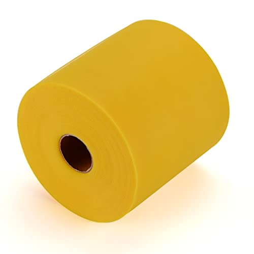 Tulle Fabric Roll, 6” by 200 Yards (600FT) Tulle Organza Fabric Spool for DIY Tutu Skirt Baby Shower Decor Wedding Backdrop Crafts Birthday Party Supplies (Light Gold) - color: Light Gold