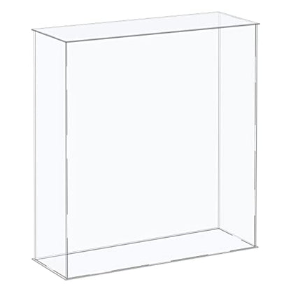 MECCANIXITY Acrylic Display Case Plastic Box Cube Storage Box Clear Assemble Showcase 16.1x4.3x16.1 Inch for Collectibles - size: 16.1x4.3x16.1 Inch
