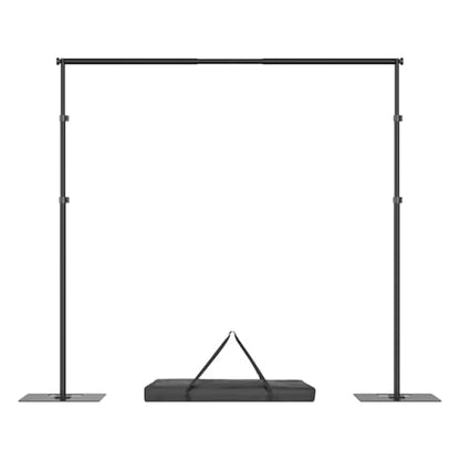 Hecis 8.5x10ft Backdrop Stand, Adjustable Photography Background Frame, Heavy Duty Pipe and Drape Kit Photo Support Poles for Wedding, Party, Birthday, Festival, Vide, Studio