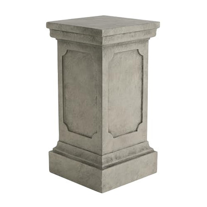 Christopher Knight Home Classic Square Flower Stand 25.75" Pedestal Plant Stand Indoor Outdoor Display Table for Ferns Orchids Sculptures with MGO Construction Brushed Finish, Light Gray - size: 25.75"