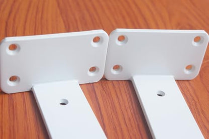 4 Pack - 10 inch White Hidden L Shelf Bracket (1/5 Inch Thicked) Iron Floating Shelf Brackets Rustic Industrial Metal Brackets for Shelf Support - size: 10 Inch, style: White 4 Pack
