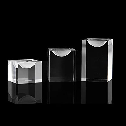 3Pcs Rings Stand Acrylic Jewelry Display Stand Ring Showcase Display Holder,Square Transparent