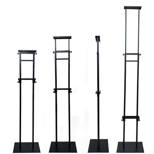 Heavy Duty Adjustable Pedestal Sign Stand, Double Sided Display Stand Adjustable to 80 inches for Poster Board & Foam Board, Column Sign Holder for Business Lobby, Wedding, Event, Black