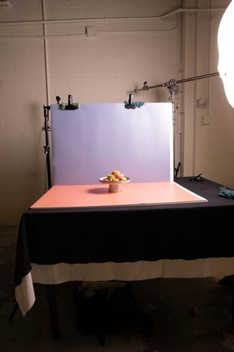 Bessie Bakes Garden Gala Solid Color Roll-Up 2 Feet x 3 Feet Photography Backdrops 4 Pack - color: Blue Thistle, Peony, Chantrelle, Larkspur