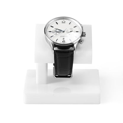 Oirlv Acrylic Jewelry Display Single Watch Stand for Men Acrylic Bracelet Watch Holder for Women (White) - color: Porcelain white YJ12602