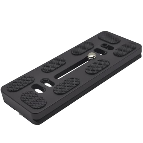PU-100 100mm Quick Release Plate, Universal Camera QR Plate with D-Ring Screw for DSLR Camera Tripod Ballhead, Quick Shoe Plates Compatible with Arca Swiss Standard Clamp - size: 100 MM*40 MM
