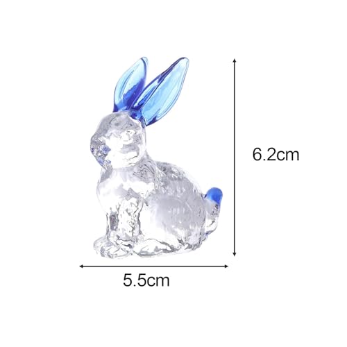 2X Figurine Decorative Figurine Bunny Statue Photo Props Tabletop Ornament Modern Statue for Office Bedroom Centerpiece