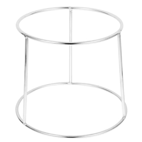 SHOWERORO Two Tier Seafood Plate Rack Stainless Steel Double Layer Pizza Holder Stand for Serving Platters Ideal for Bbq Hotpot and Kitchen Display
