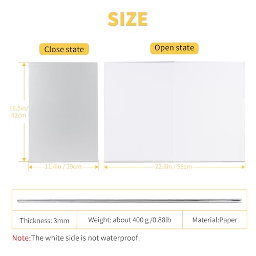 Meking Silver White Photo Backdrop Boards, 2 in 1 Light Reflectors for Photography, Flat Lay Photography Background for Food, Makeup, Jewelry and Other Small Product (17x12 Inch) - size: 1pcs A3 Silver White