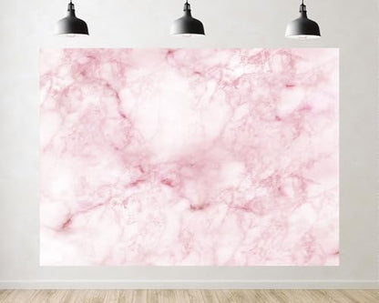 Trykid 8x8ft Pink White Marble Vein Texture Backdrop Elegant Stone Surface Photography Background Luxury Wedding Event Party Decoration Tapestry Photo Booth Prop Fabric - size: 8x8ft
