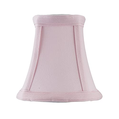 EFINEHOME Mini Lamp Shade Clip On Bulb for Candelabra Bulbs- Barrel Fabric Shade ONLY for Candle Bulbs Chandelier Wall Lamp DIY Lighting Accessories (1, Pink) - color: Pink