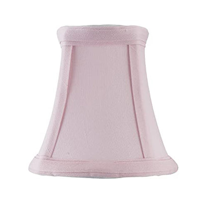 EFINEHOME Mini Lamp Shade Clip On Bulb for Candelabra Bulbs- Barrel Fabric Shade ONLY for Candle Bulbs Chandelier Wall Lamp DIY Lighting Accessories (1, Pink) - color: Pink