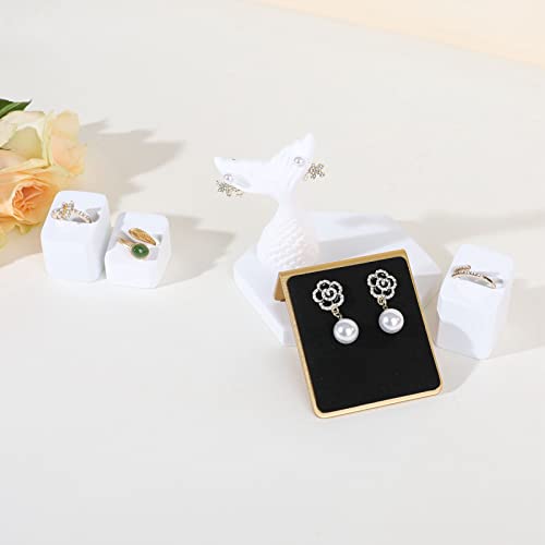 Black earring holders for selling, Velvet earring stands Jewelry display, metal gold studs board【Black】 - color: Black